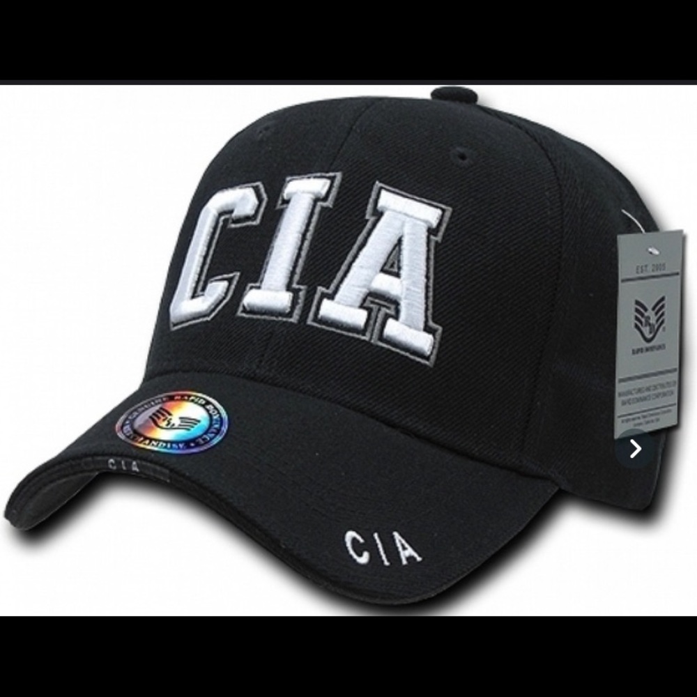 CIA black baseball snapback hat
